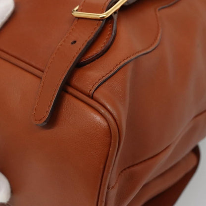 Gucci Vintage Bamboo Backpack Leather, BROWN, LEATHER, Backpack