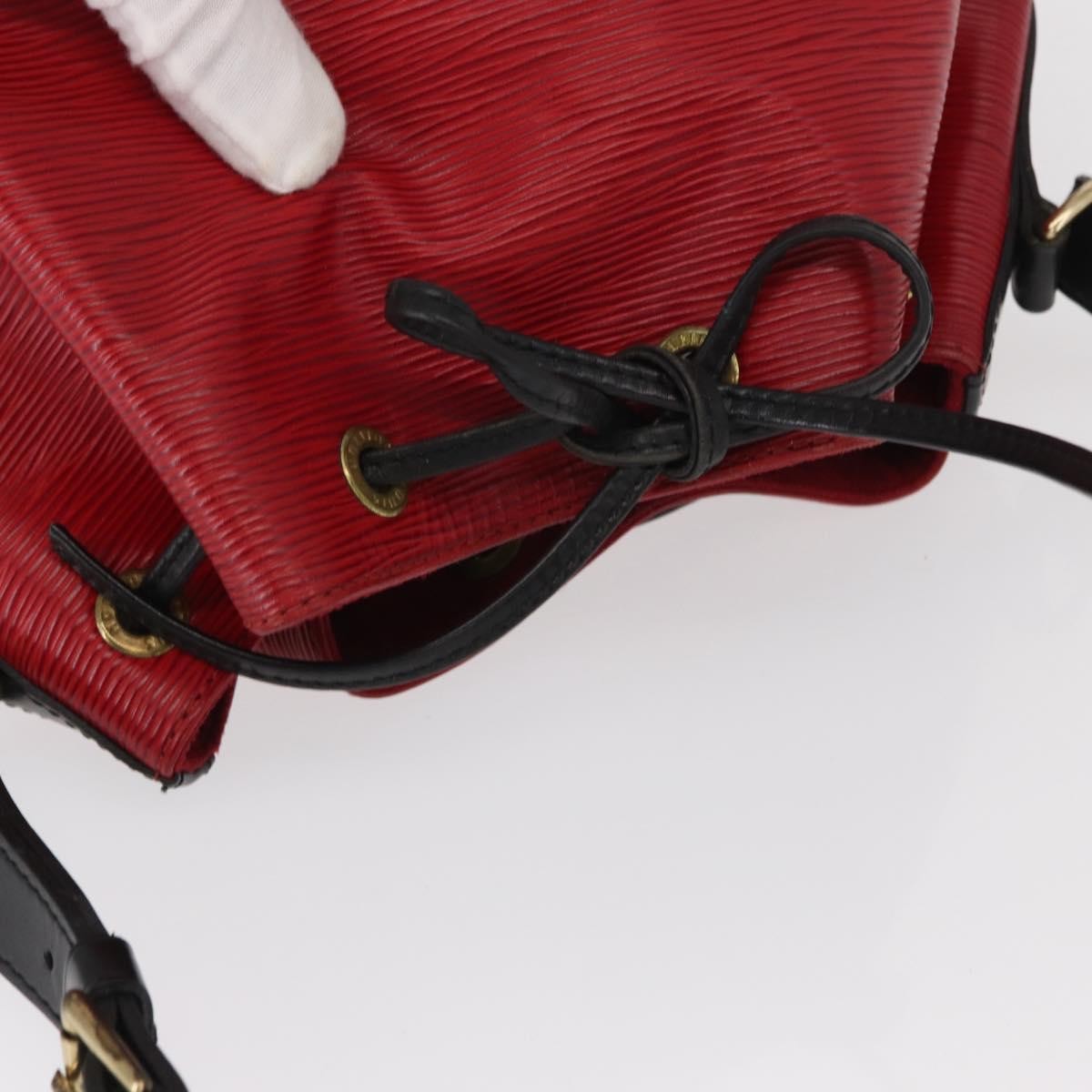 Louis Vuitton Bicolor Petit Noe Handbag Epi Leather, RED, LEATHER, Shoulder bag