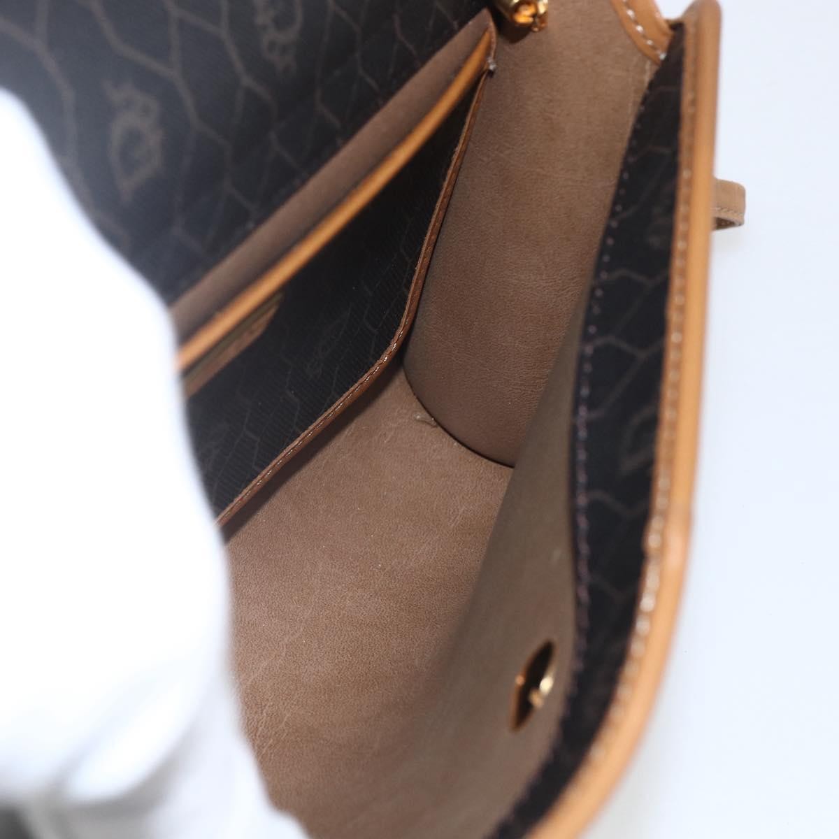 Christian Dior Vintage Honeycomb Shoulder Bag Canvas and Leather, BLACK, PVC, Shoulder bag