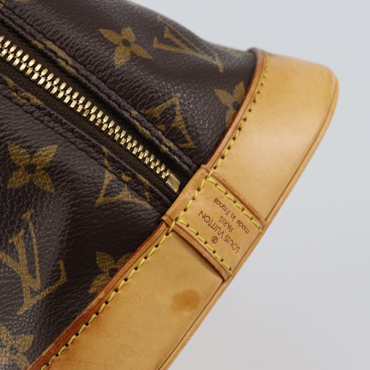 Louis Vuitton Alma Handbag Monogram Canvas, BROWN, CANVAS, Handbag