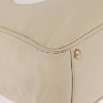 Chanel Camellia Tote Leather, BEIGE, LEATHER, Tote bag