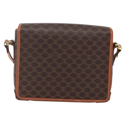 Celine Vintage Macadam Shoulder Bag Canvas and Leather, BROWN, CANVAS, Shoulder bag