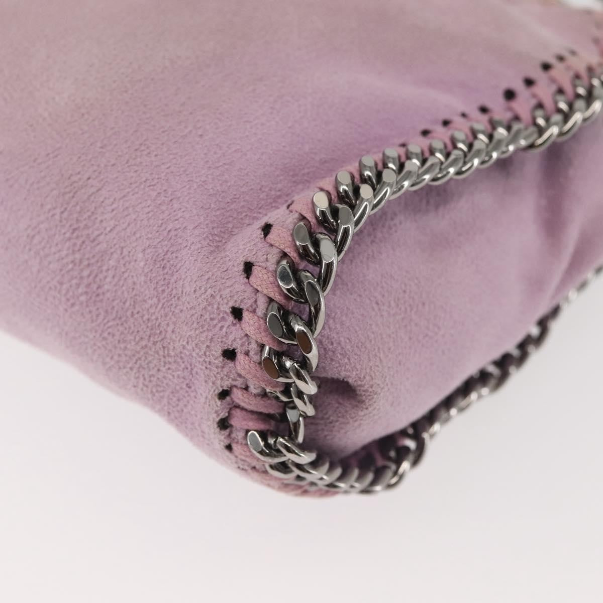 Stella McCartney Falabella Fold Over Crossbody Bag Suede, PINK, SUEDE, Crossbody bag