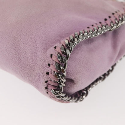 Stella McCartney Falabella Fold Over Crossbody Bag Suede, PINK, SUEDE, Crossbody bag