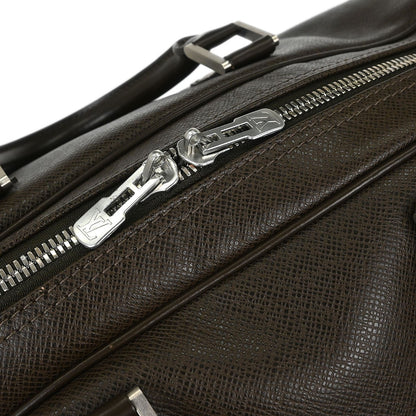 Louis Vuitton Kendall Handbag Taiga Leather, BROWN, LEATHER, Travel bag