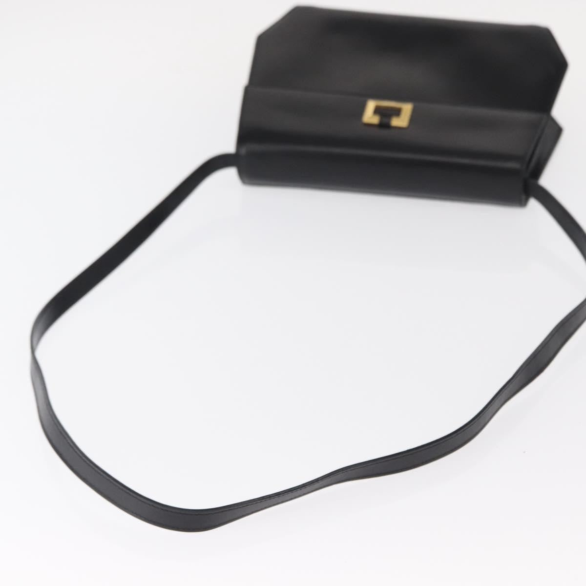 Salvatore Ferragamo Gancini Shoulder Bag Leather, BLACK, LEATHER, Shoulder bag
