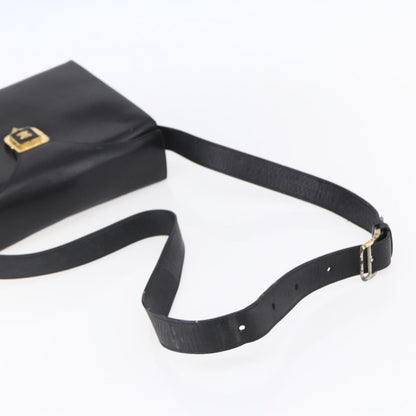 Celine Vintage Shoulder Bag Leather, BLACK, LEATHER, Shoulder bag