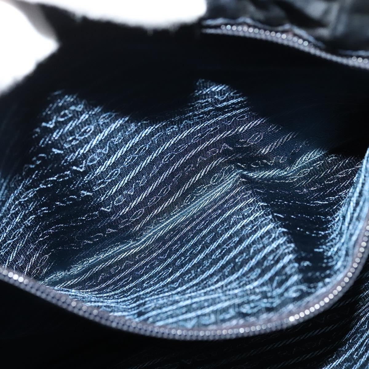 Prada Metal Handles Tote Tessuto, NAVY, NYLON, Tote bag