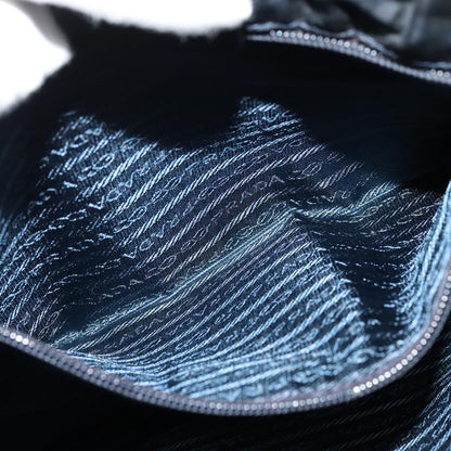 Prada Metal Handles Tote Tessuto, NAVY, NYLON, Tote bag