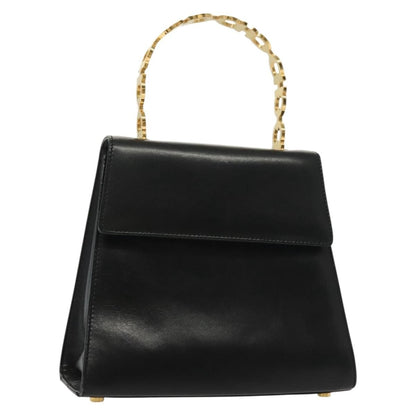 Salvatore Ferragamo Vintage Gancini Convertible Top Handle Bag Leather, BLACK, LEATHER, Handbag