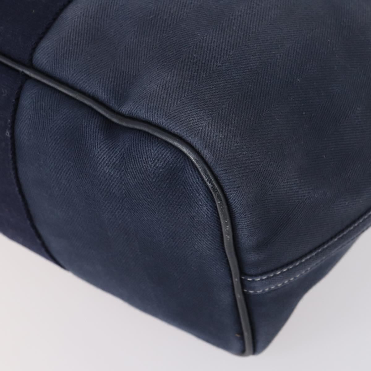 Hermes Valparaiso Bag Toile and Leather, NAVY, CANVAS, Handbag