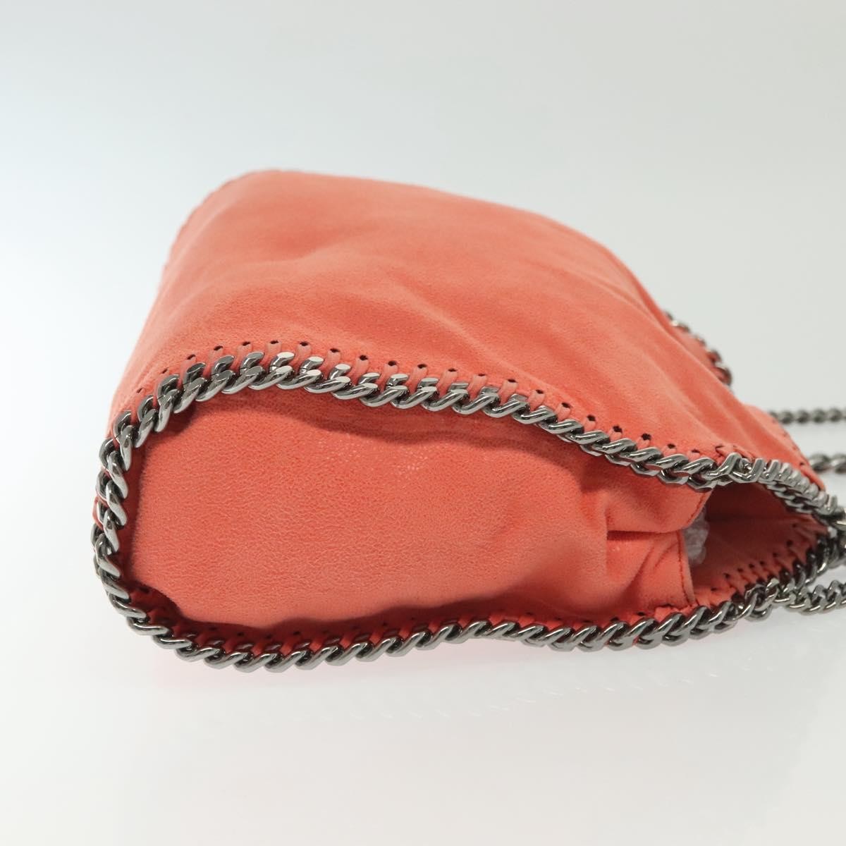 Stella McCartney Falabella Fold Over Bag Faux Suede, ORANGE, SUEDE, Shoulder bag