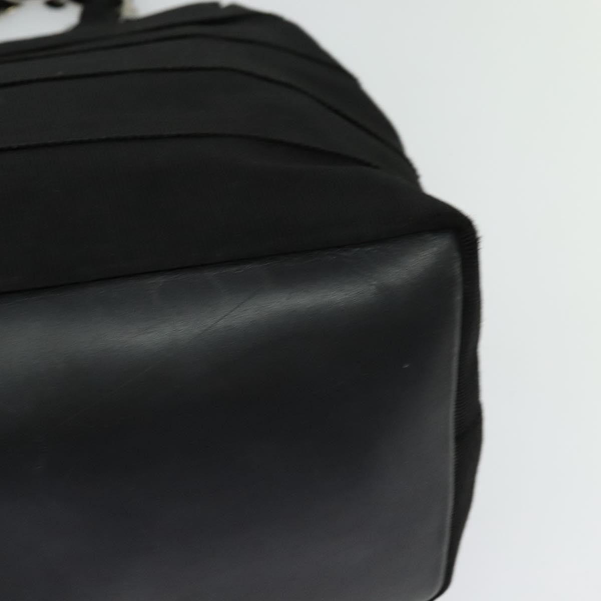 Salvatore Ferragamo Vala Shoulder Bag Canvas, BLACK, CANVAS, Shoulder bag