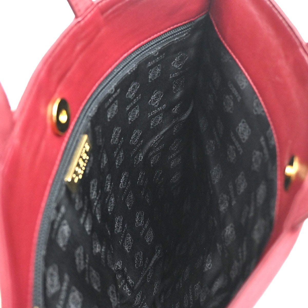 Loewe Anagram Tote Suede, RED, SUEDE, Tote bag