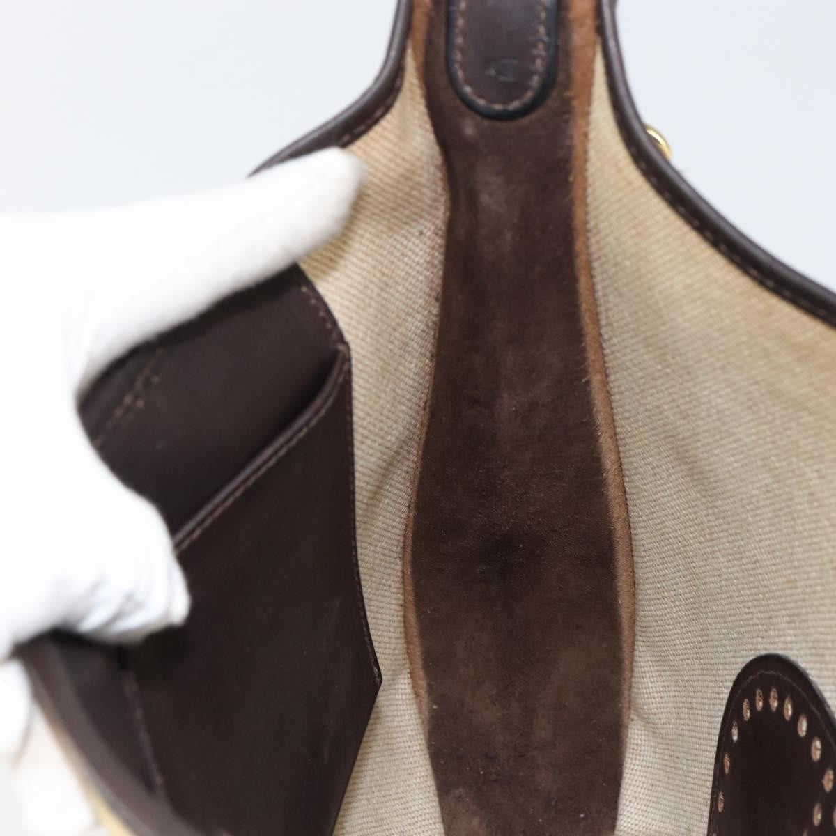 Hermes Evelyne Bag Gen III Toile and Leather, BEIGE, CANVAS, Shoulder bag