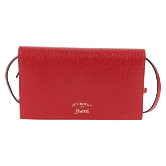 Gucci Wallet on Strap Leather, RED, LEATHER, Wallets