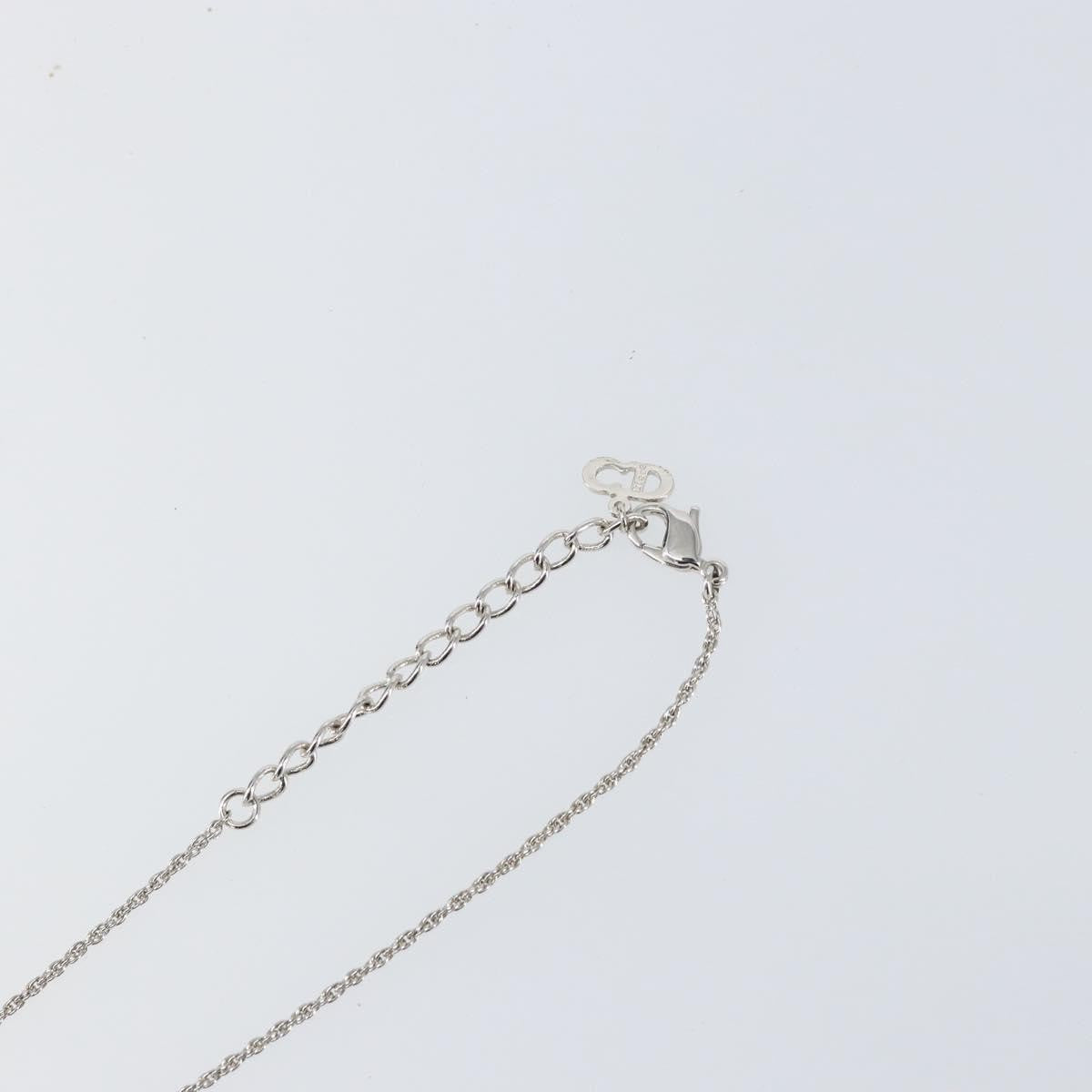 Christian Dior D logo Pendant Necklace Metal, SILVER, METAL, Necklace