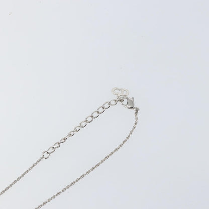Christian Dior D logo Pendant Necklace Metal, SILVER, METAL, Necklace