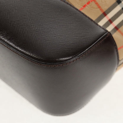 Burberry Nova Check Handbag Nova Check Canvas and leather, BEIGE, CANVAS, Handbag