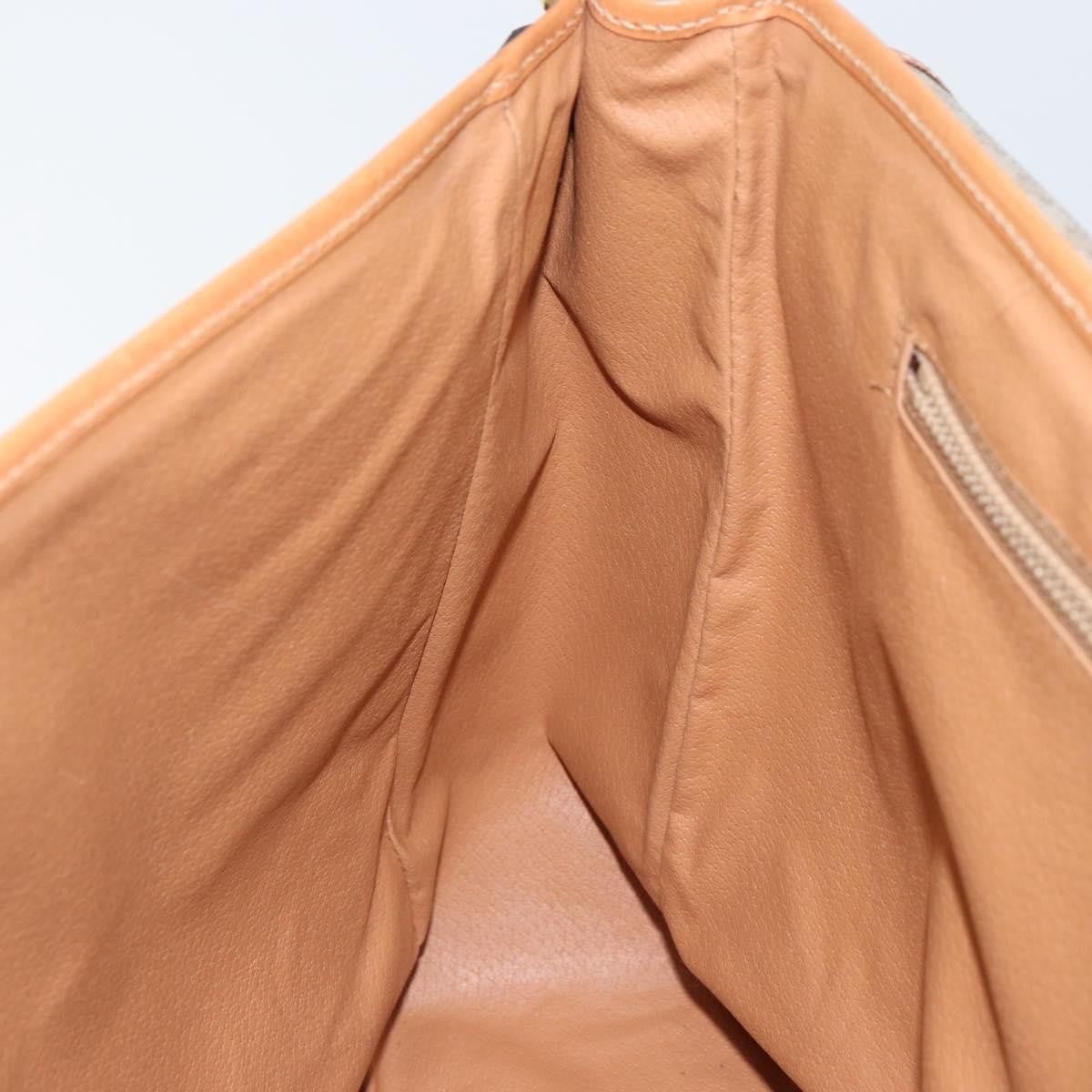 Celine Macadam Shoulder Bag PVC Leather, BEIGE, CANVAS, Shoulder bag