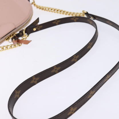 Louis Vuitton Alma Chain Handbag Vernis with Monogram Canvas, PINK, PATENT_LEATHER, Shoulder bag
