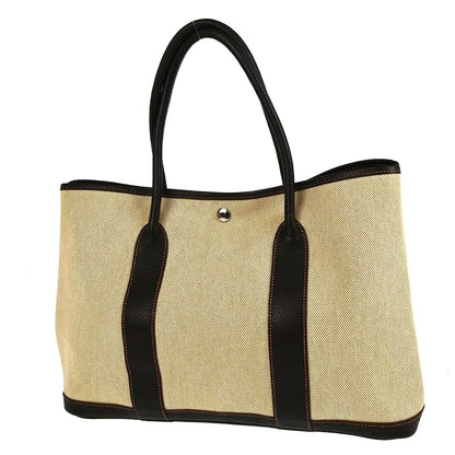 Hermes Optical H Garden Party Tote Toile and Leather, BEIGE, CANVAS, Tote bag
