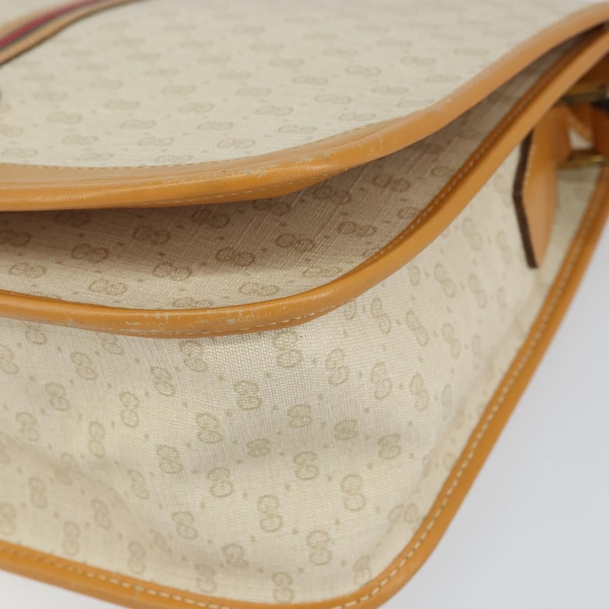 Gucci Vintage Web Sherry Line Handbag Micro GG Canvas, BEIGE, CANVAS, Shoulder bag