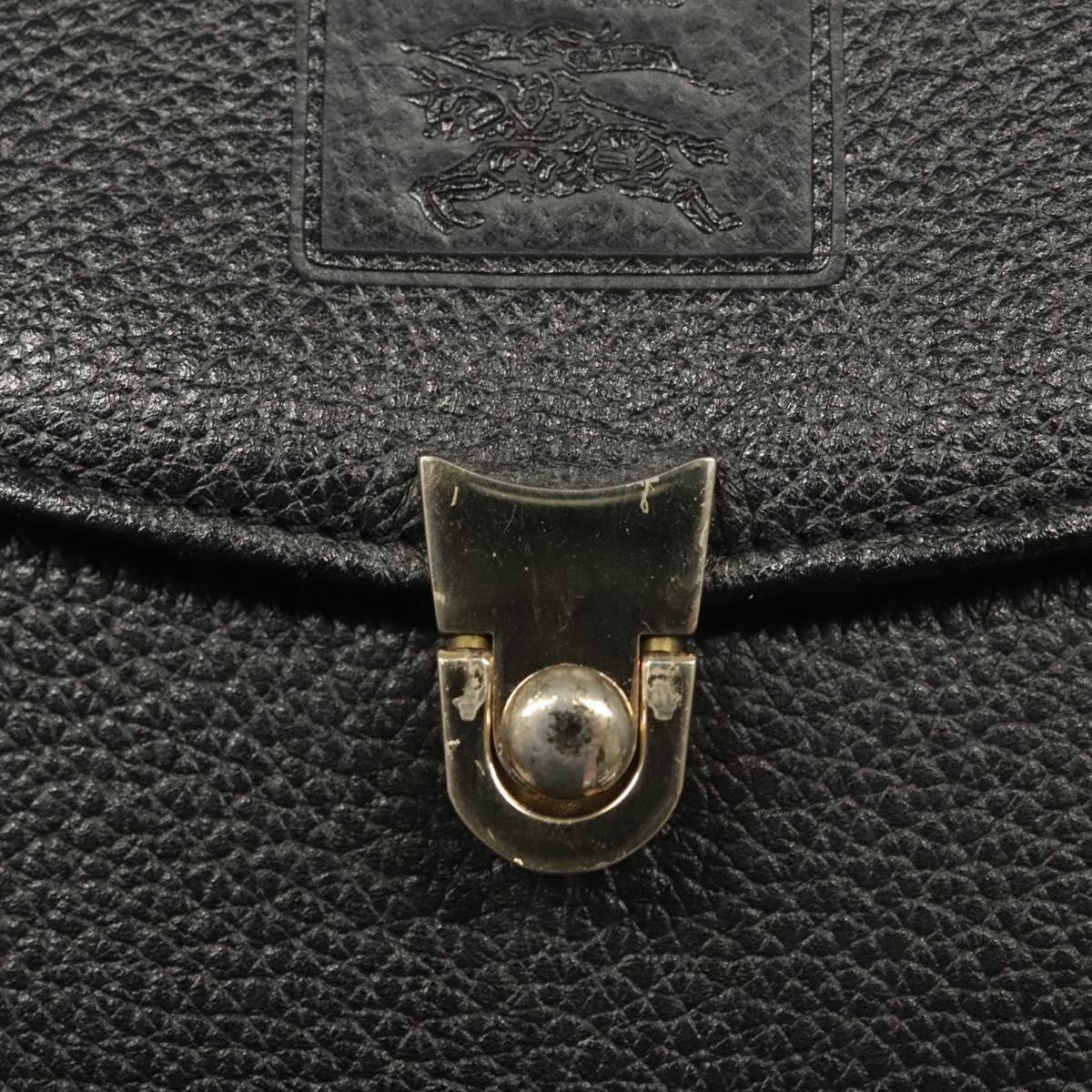 Burberry Vintage Handbag Leather, BLACK, LEATHER, Handbag
