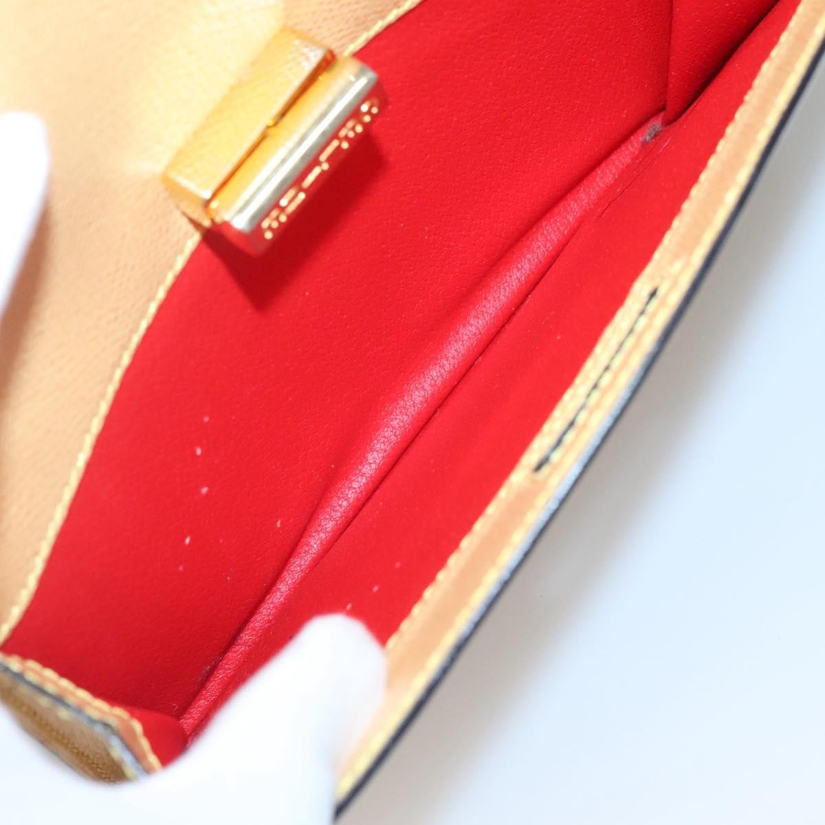 Celine Vintage turn lock shoulder bag Leather, YELLOW, LEATHER, Shoulder bag