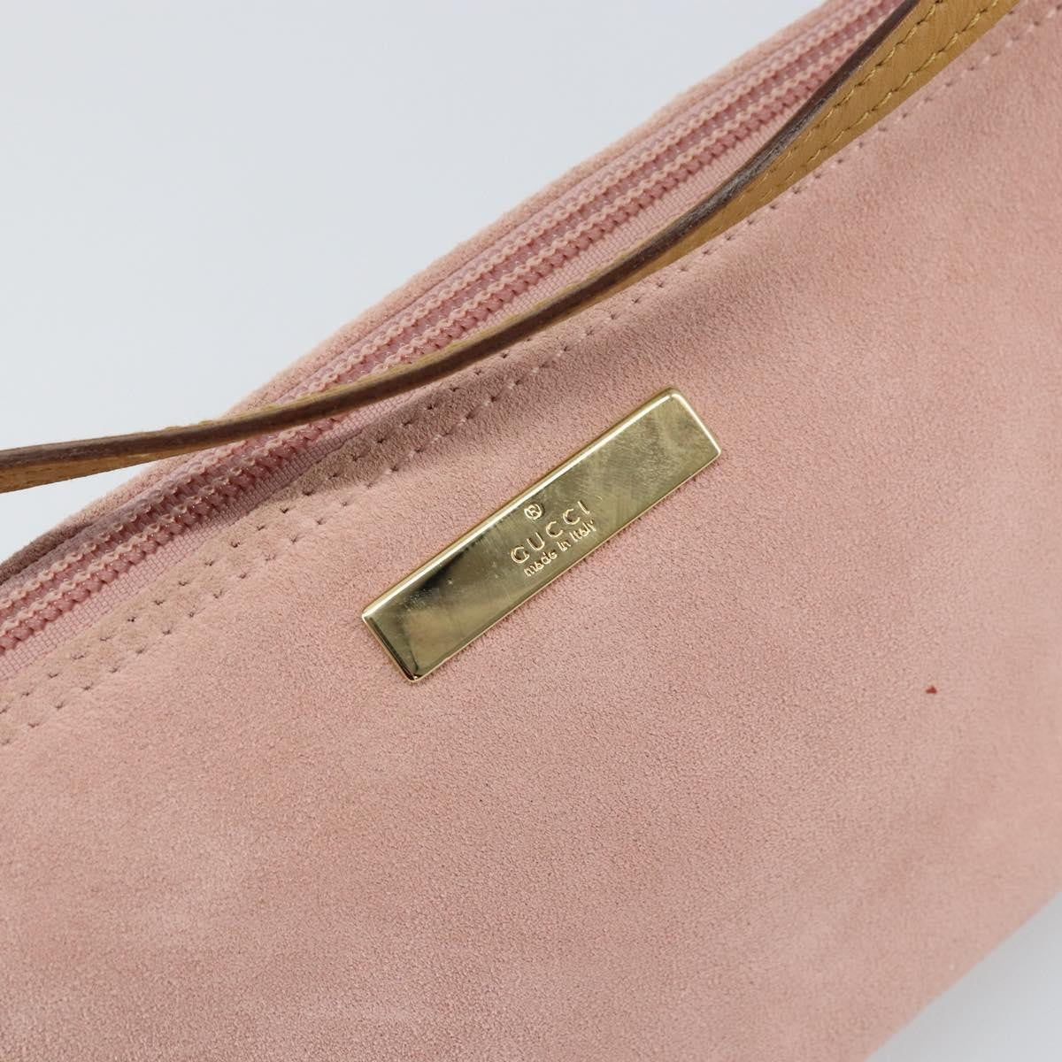 Gucci Vintage clutch Bag Leather, PINK, SUEDE, Clutche & pouche