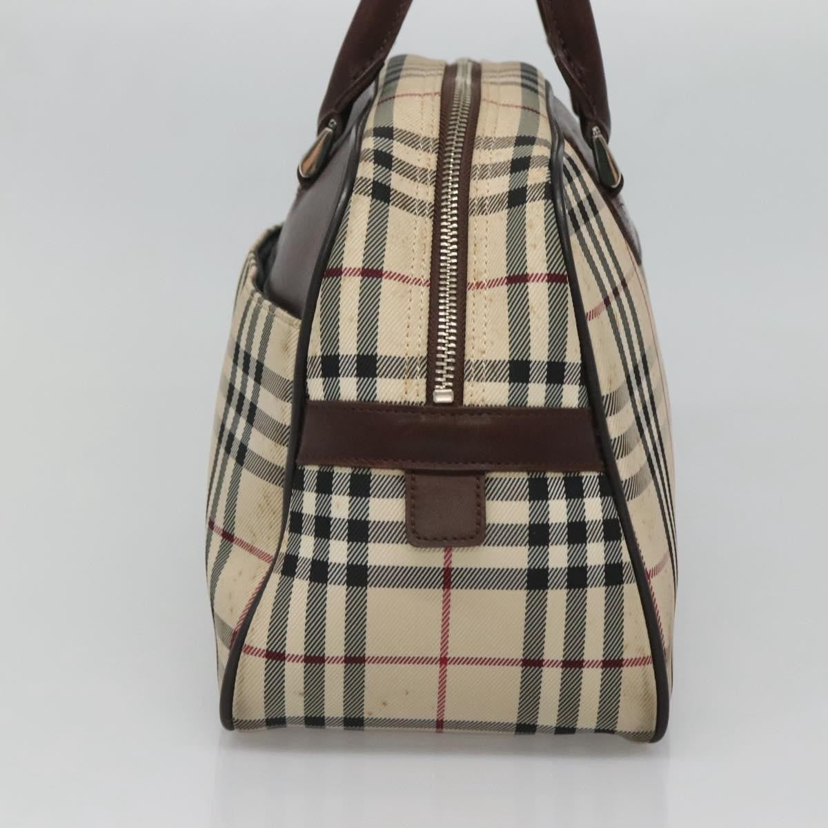 Burberry Nova Check Bowling Bag Canvas, BEIGE, NYLON, Handbag