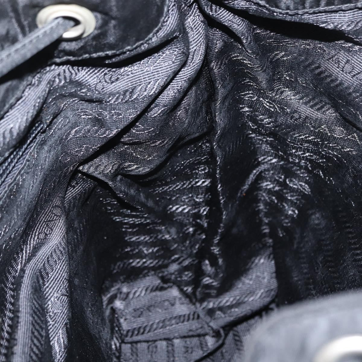 Prada Vela Double Front Pocket Backpack Tessuto with Saffiano Leather, BLACK, NYLON, Backpack