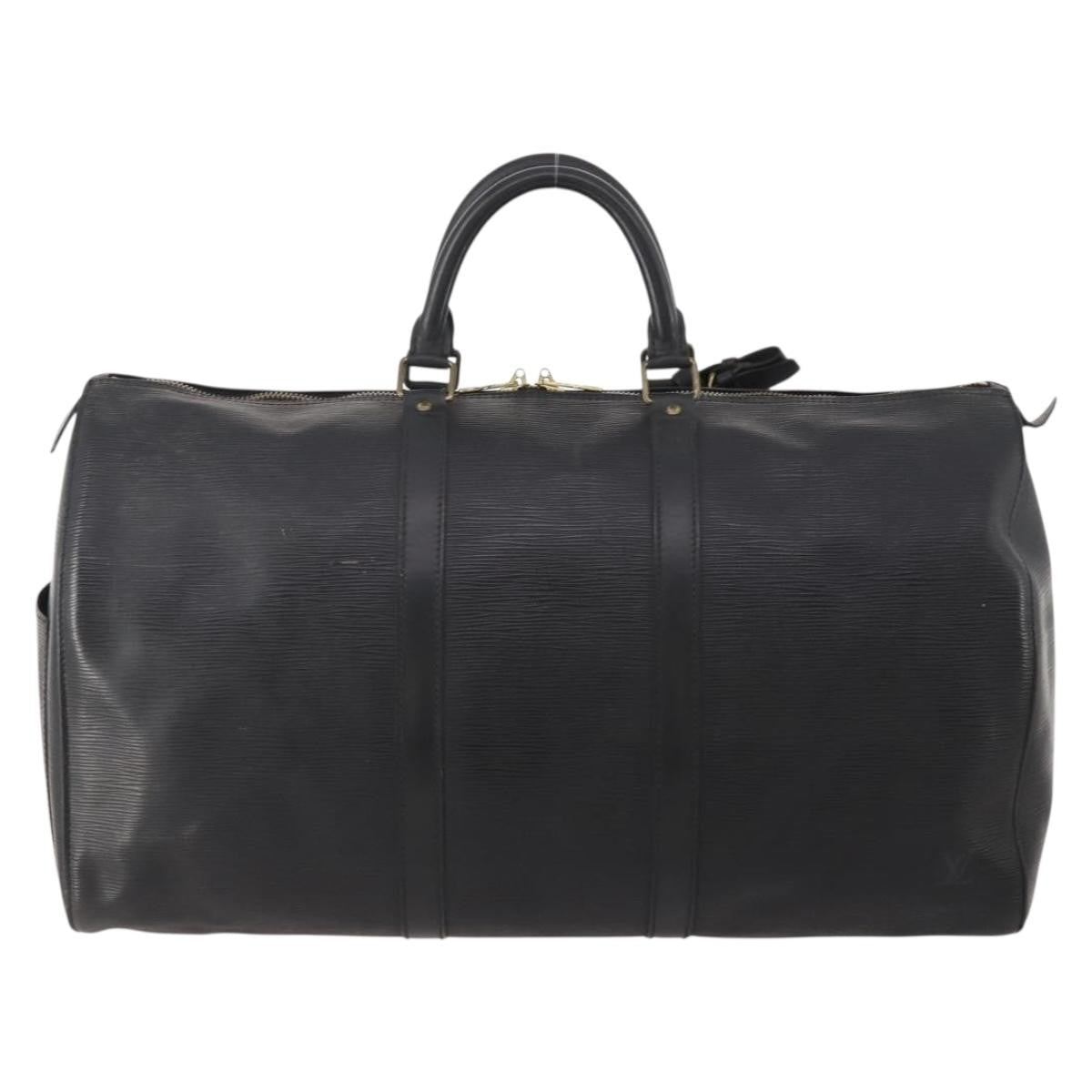 Louis Vuitton Keepall Bag Epi Leather, Black, Leather, Travel Bag