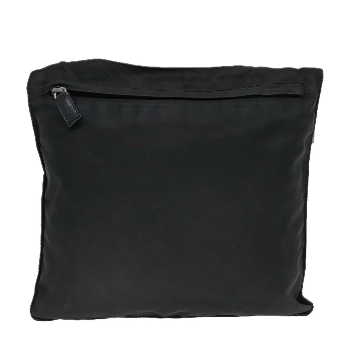 Prada Flat Messenger Bag Tessuto, BLACK, NYLON, Shoulder bag