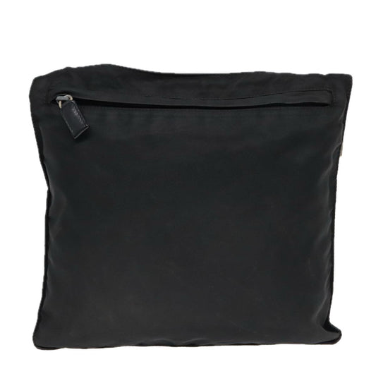 Prada Flat Messenger Bag Tessuto, BLACK, NYLON, Shoulder bag