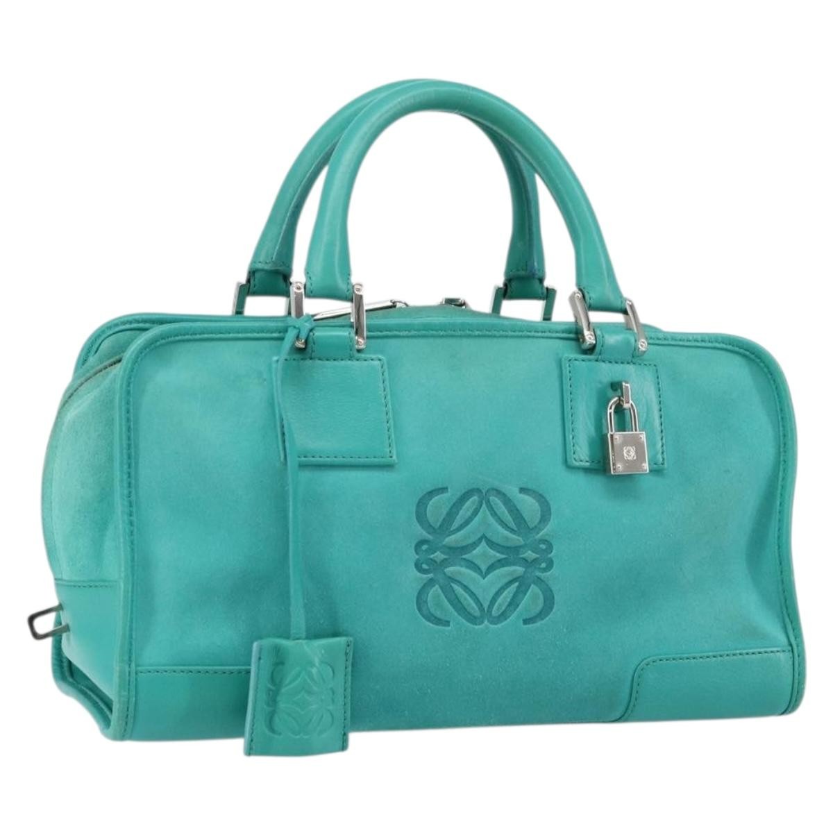 Loewe Amazona Bag Suede, TURQUOISE, SUEDE, Handbag