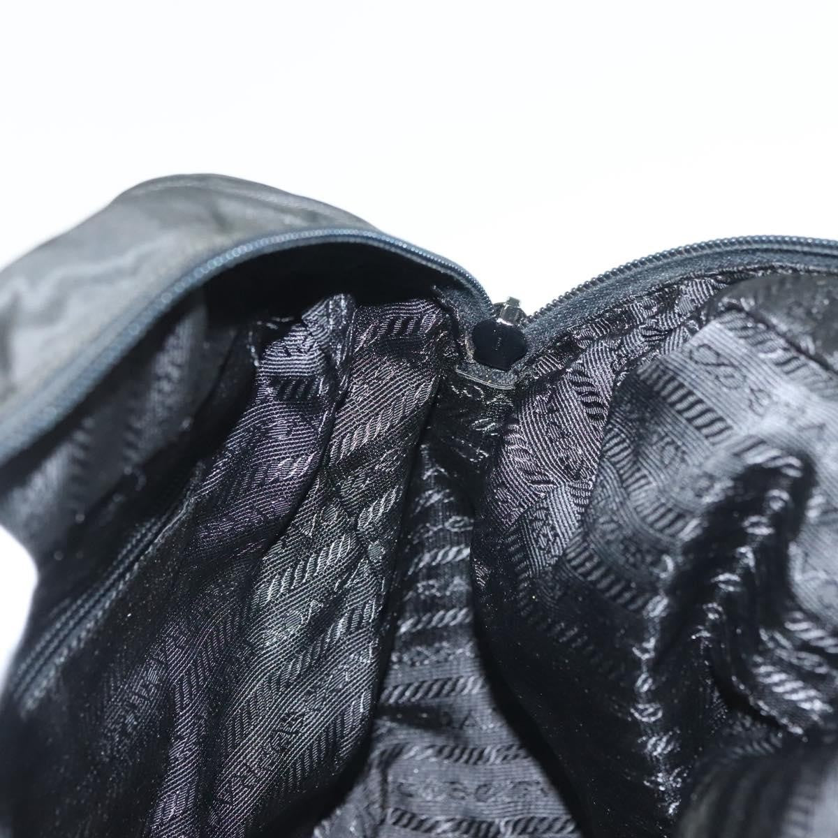 Prada Vintage Zip Handbag Tessuto, BLACK, NYLON, Handbag