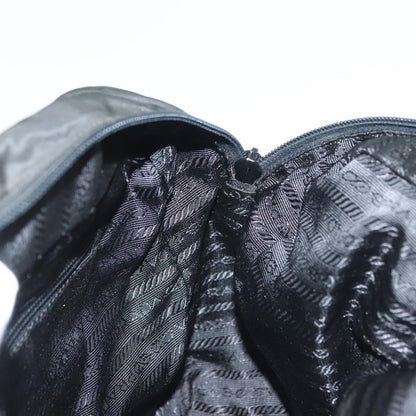 Prada Vintage Zip Handbag Tessuto, BLACK, NYLON, Handbag