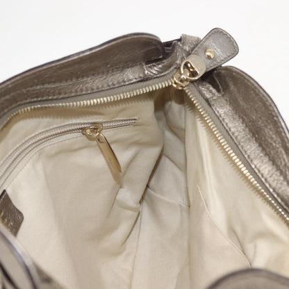 Salvatore Ferragamo Gancini Tote Leather, GOLD, LEATHER, Tote bag