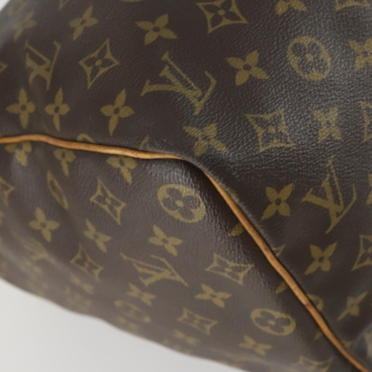 Louis Vuitton Keepall Bag Monogram Canvas, BROWN, CANVAS, Travel bag