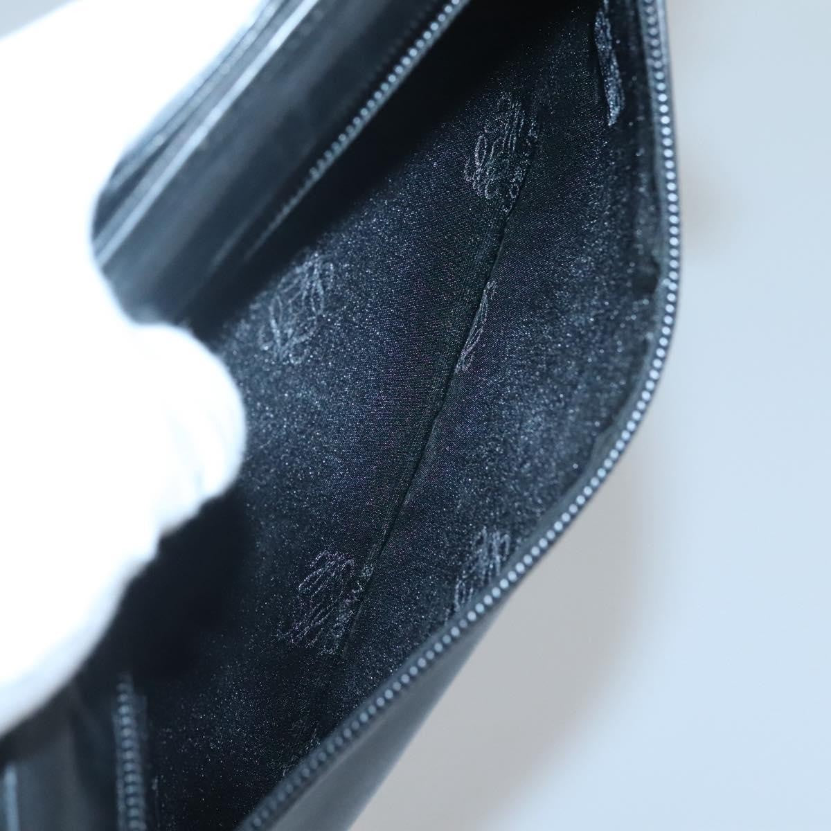 Loewe Anagram Clutch Bag Leather, BLACK, LEATHER, Clutche & pouche