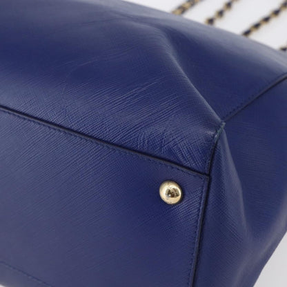 Salvatore Ferragamo Vara Bow Chain Tote Leather, BLUE, LEATHER, Tote bag