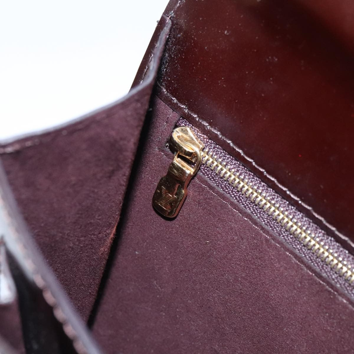 Louis Vuitton Monceau Handbag Vernis, BURGUNDY, PATENT_LEATHER, Handbag
