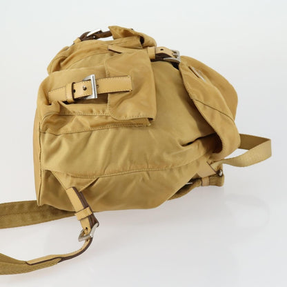 Prada Double Front Pocket Backpack Tessuto, BEIGE, NYLON, Backpack
