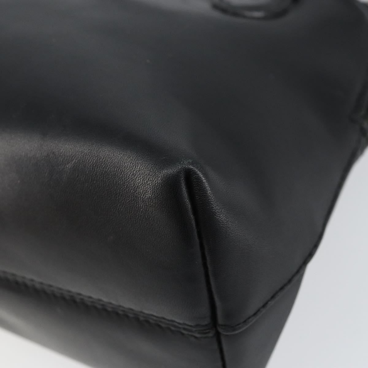 Salvatore Ferragamo Gancini handbag Leather, BLACK, LEATHER, Handbag