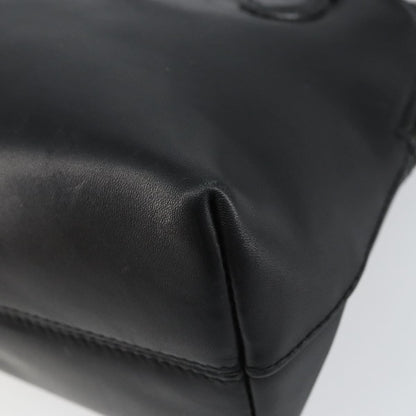 Salvatore Ferragamo Gancini handbag Leather, BLACK, LEATHER, Handbag