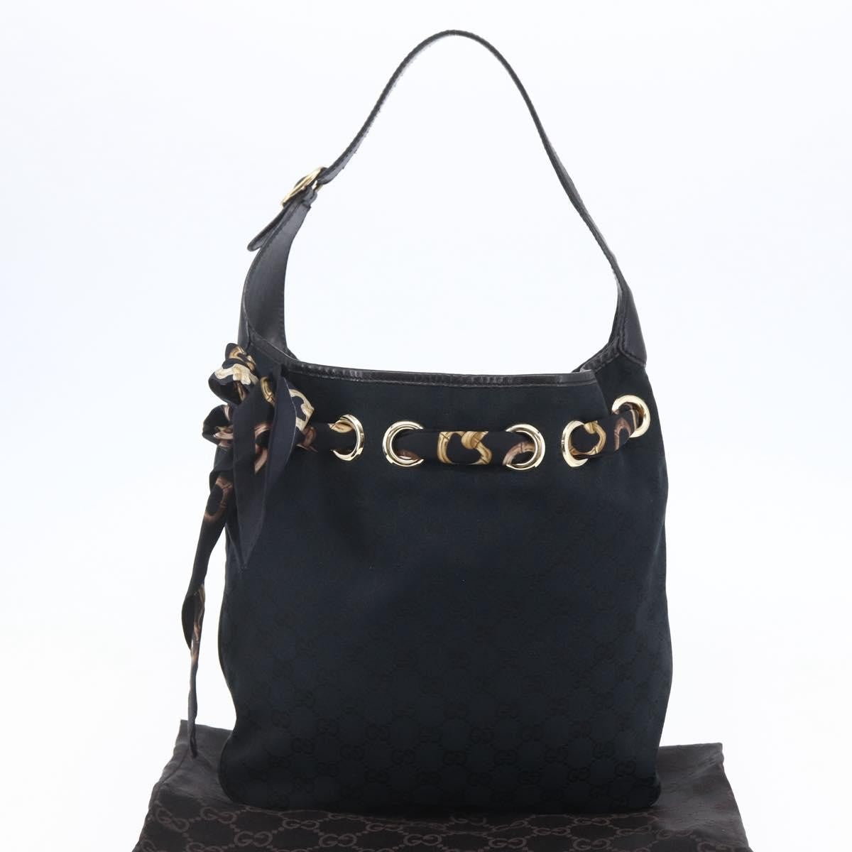Gucci Positano Hobo GG Canvas, BLACK, CANVAS, Shoulder bag