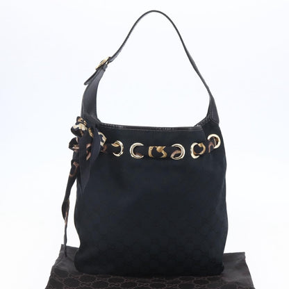 Gucci Positano Hobo GG Canvas, BLACK, CANVAS, Shoulder bag
