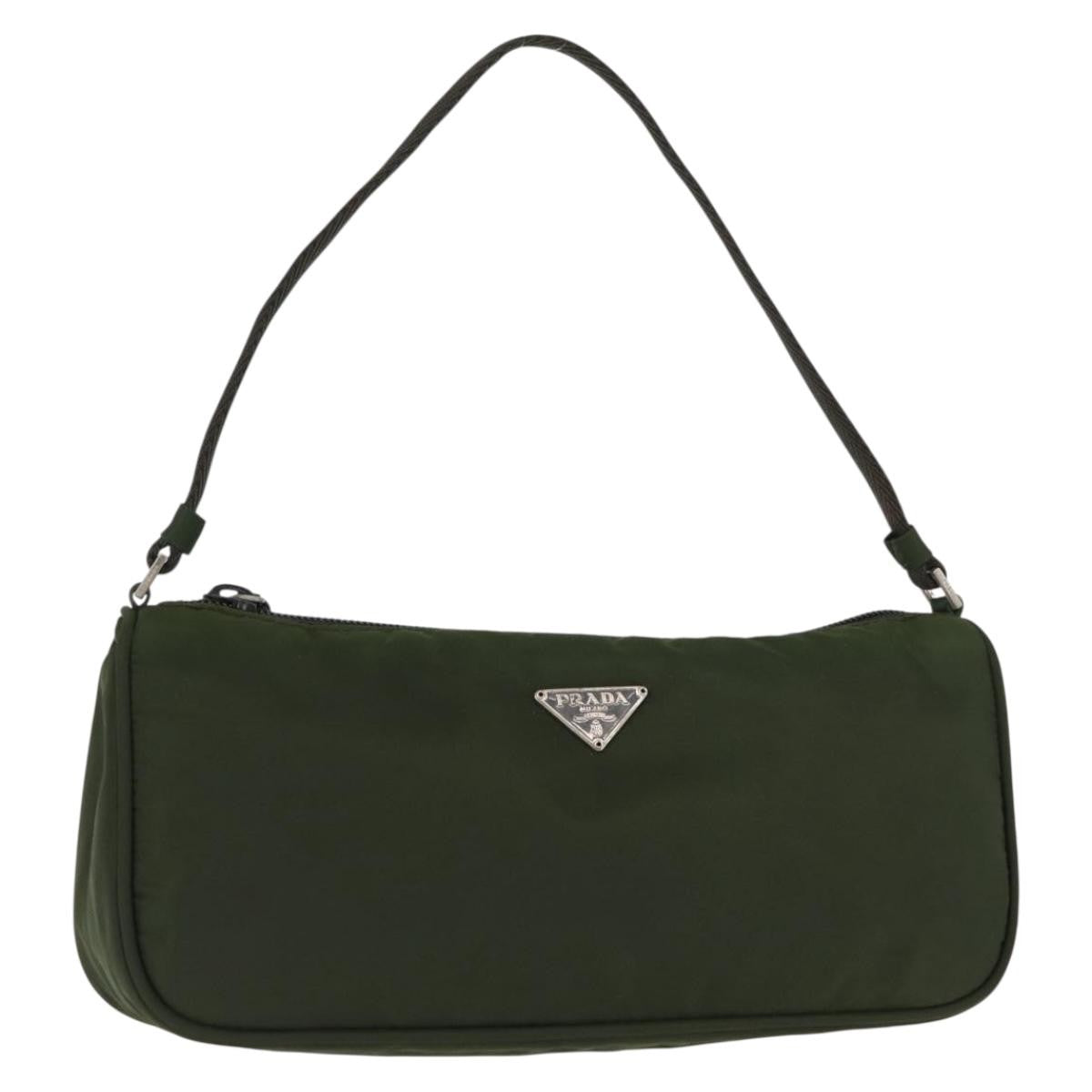 Prada Pochette Shoulder Bag Tessuto, KHAKI, NYLON, Clutche & pouche