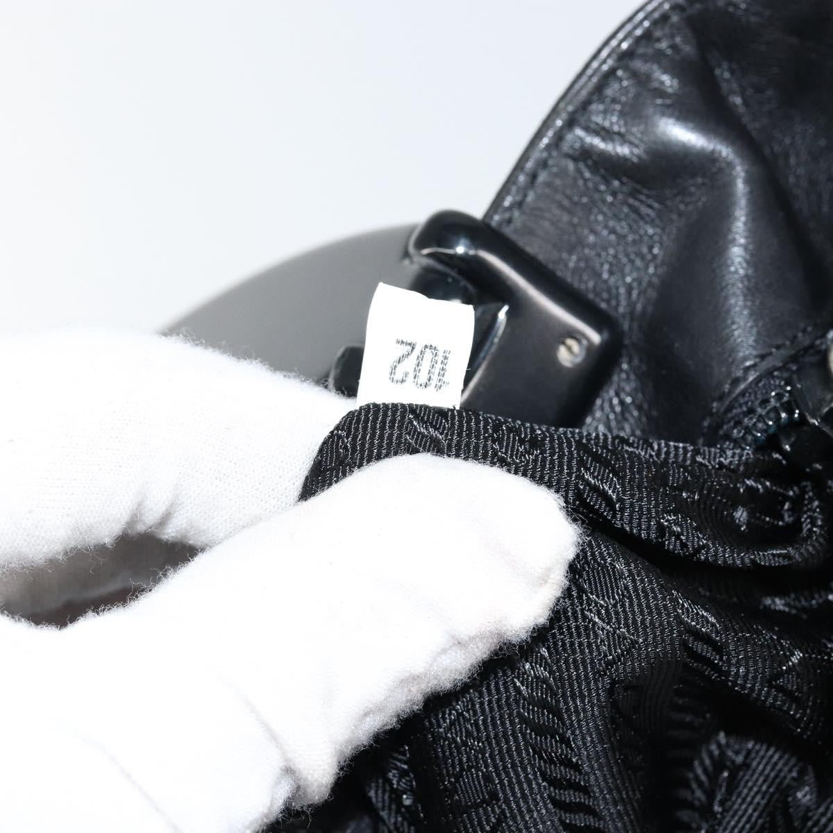 Prada Vintage Handbag Leather, BLACK, LEATHER, Handbag